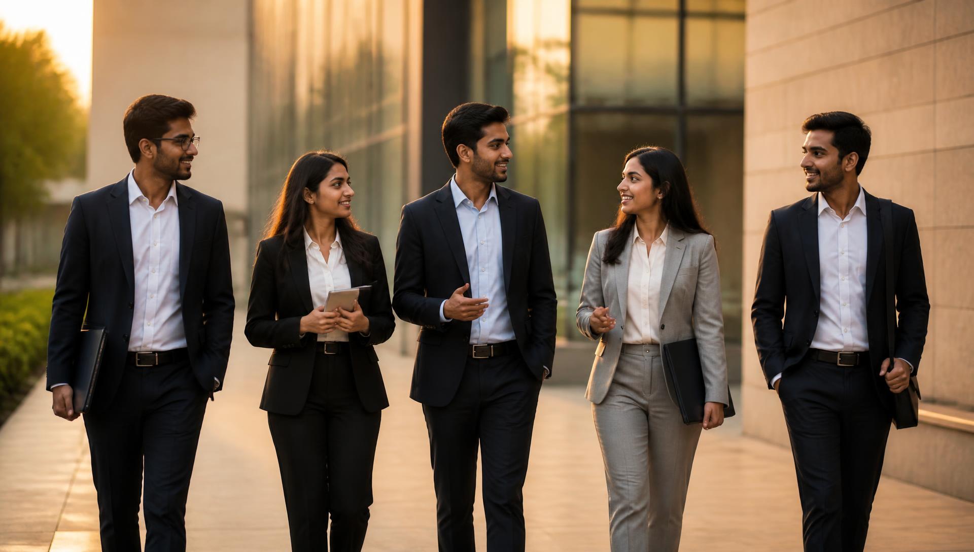 MBA students on the Hillside Institute campus